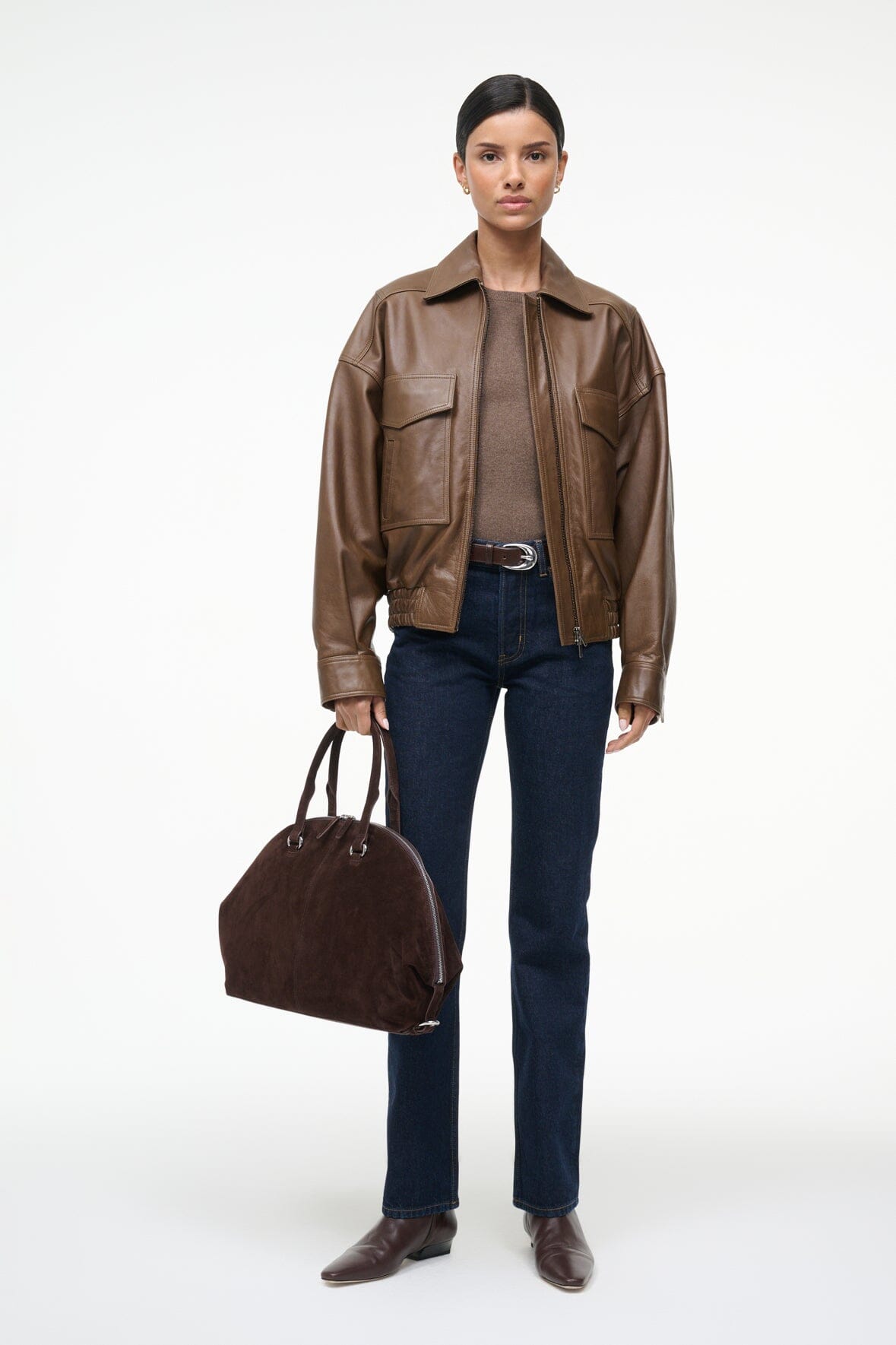 EUGENE LEATHER JACKET | TRUFFLE
