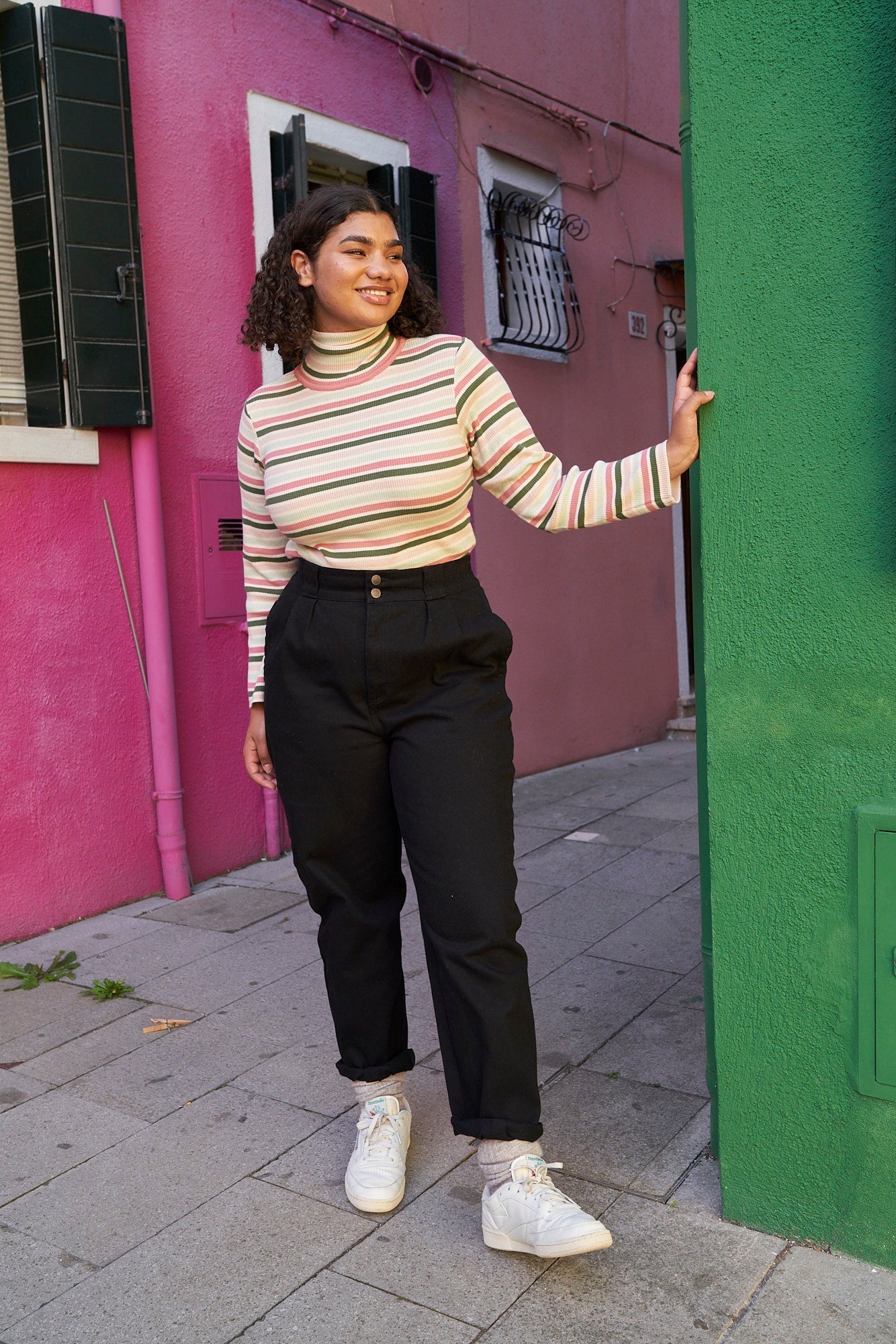 Addison - Cotton Jeans in Black