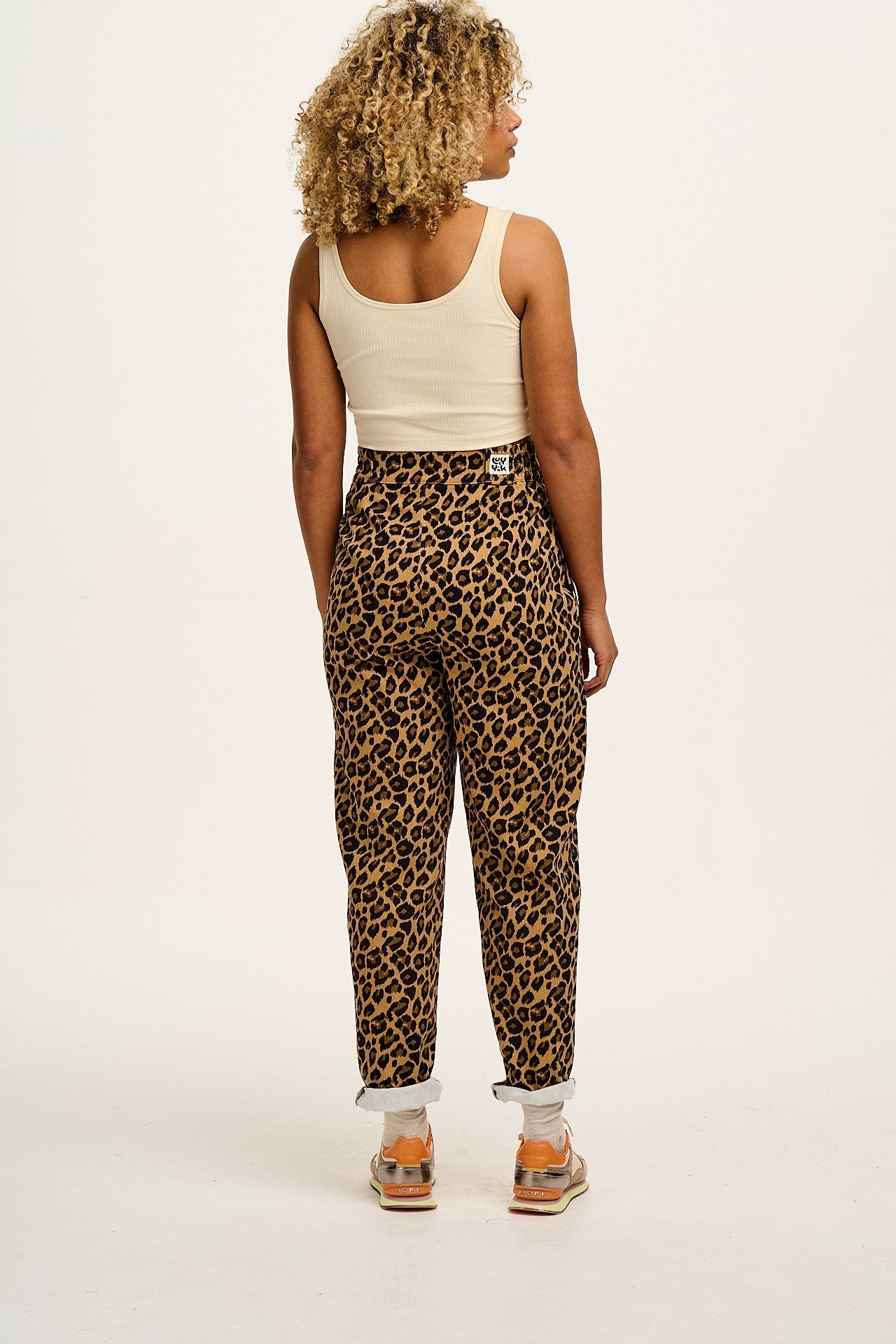 Addison - Cotton Jeans in Leopard Print