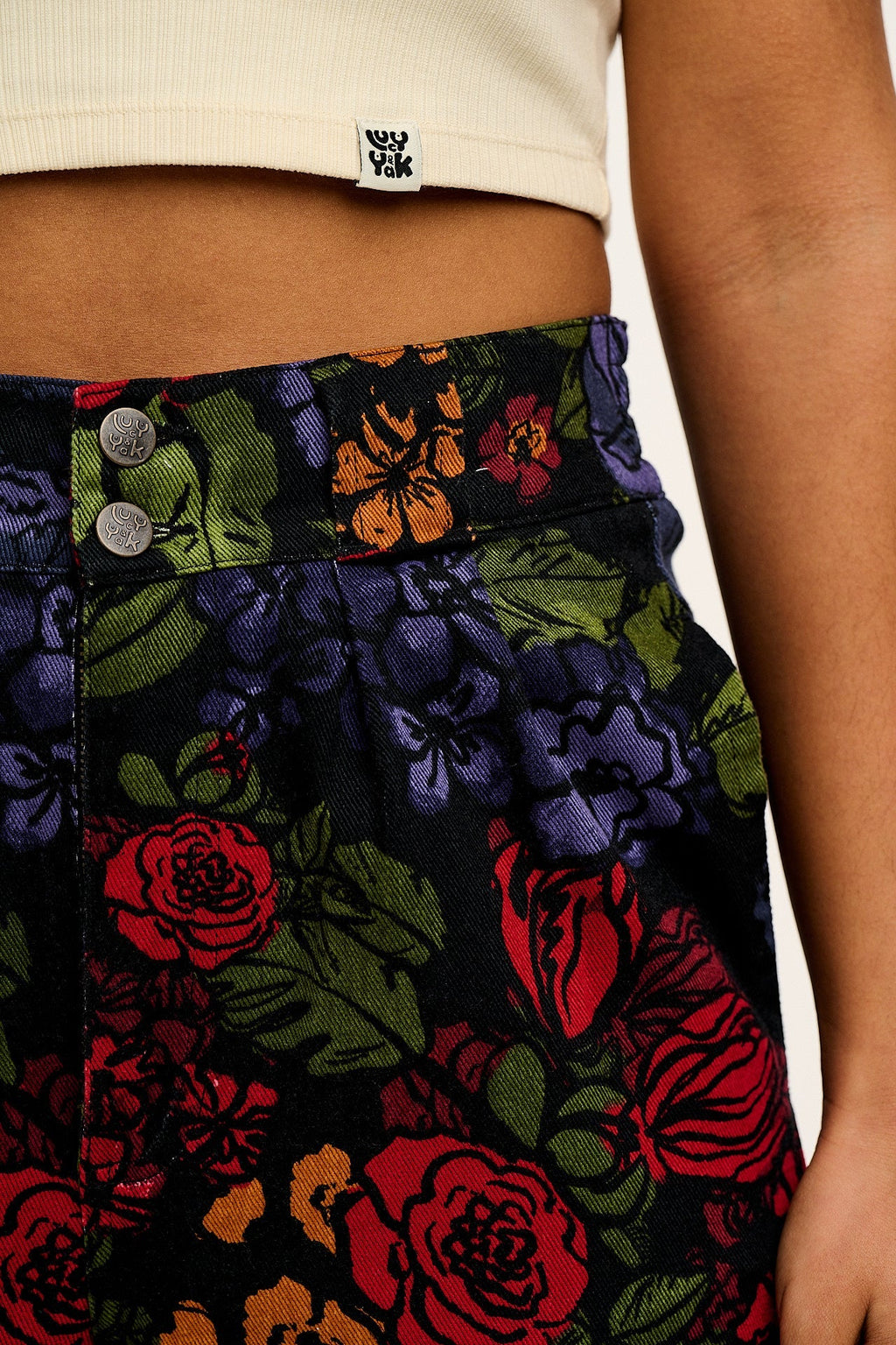 Addison - Cotton Jeans in Maria Print