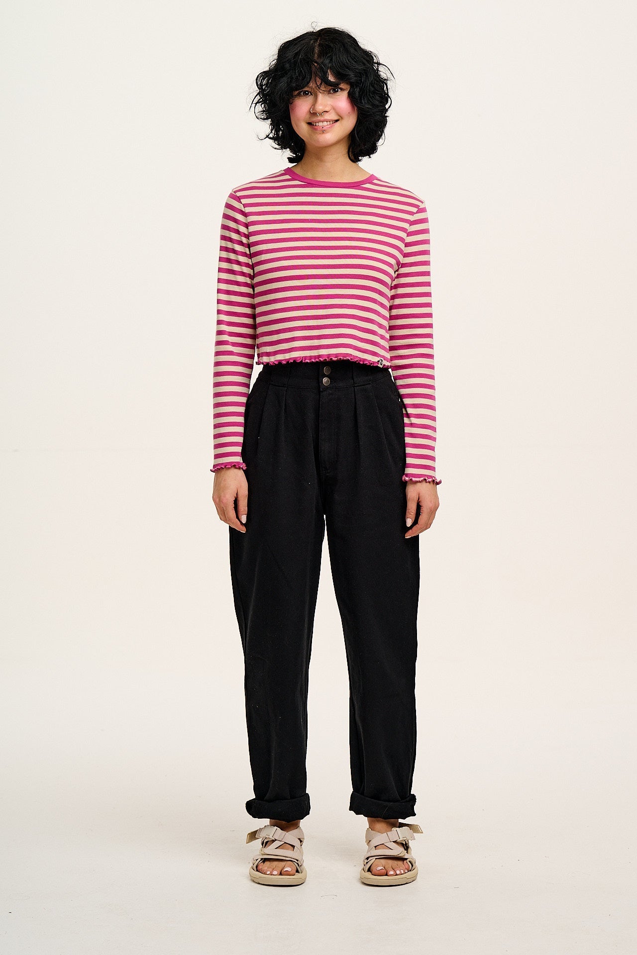 Addison - Cotton Jeans in Black