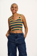 Josy - Vest Top in Rainbow Stripe