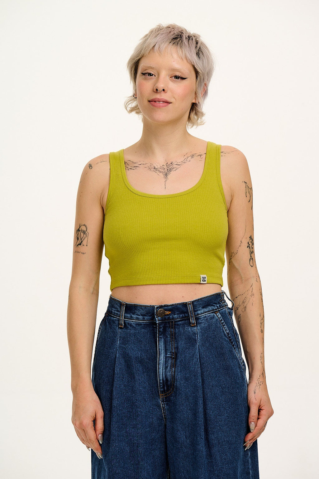 Josy - Vest Top in Apple Green