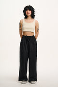 Norris - Cotton Trousers in Black