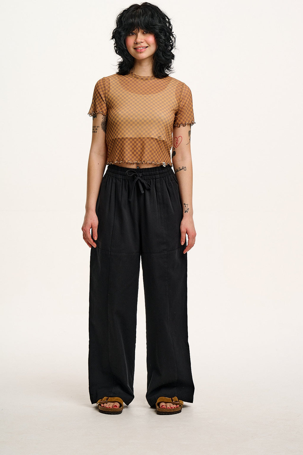Norris - Cotton Trousers in Black