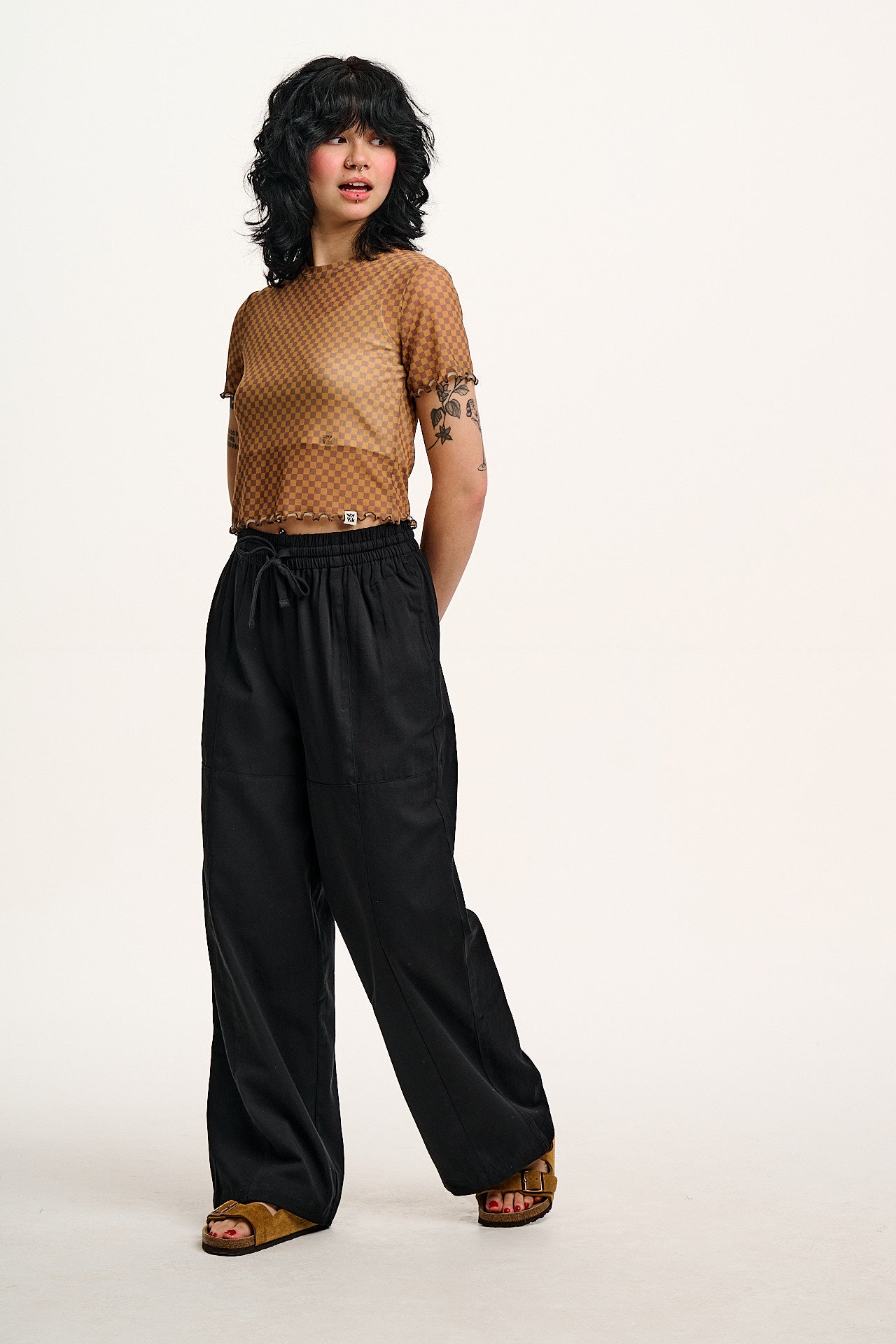 Norris - Cotton Trousers in Black